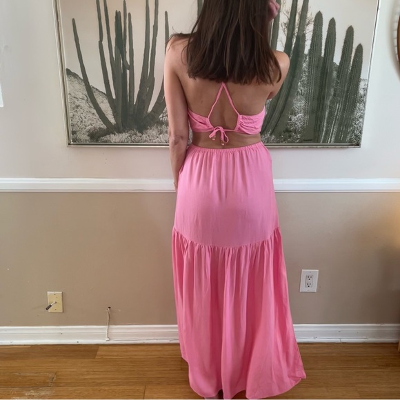 L*Space Jaide Dress, Guava, Maxi, Open Back, Size XS - Picture 5 of 11